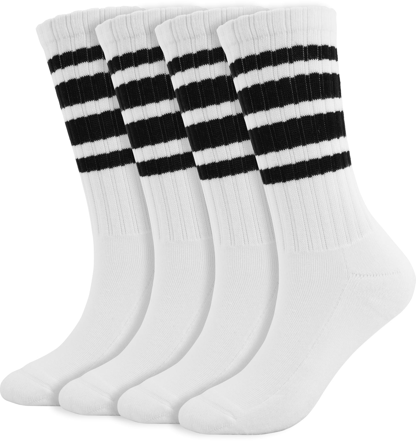 BomKinta Striped Crew Socks Women - Retro Novelty Socks - Stretchy Casual Athletic Cotton Sock Size 5-11