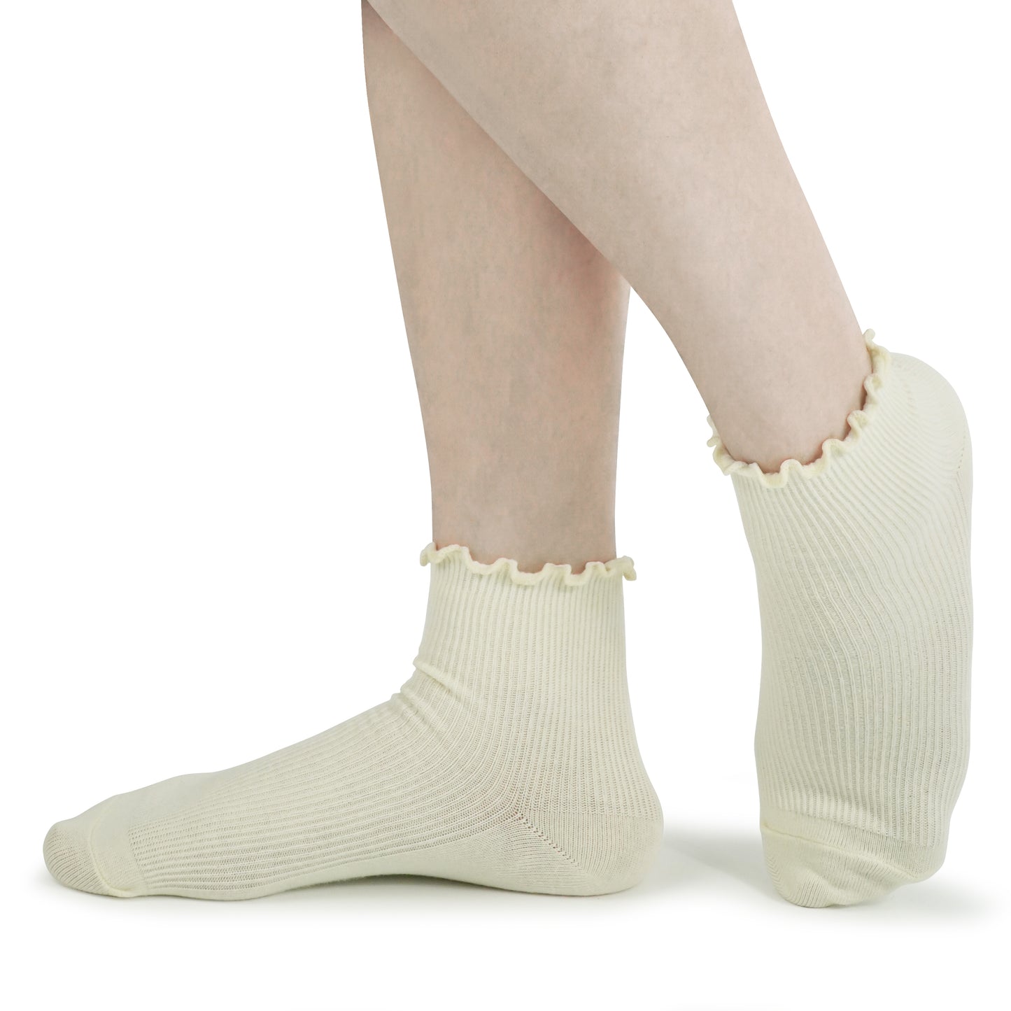 BomKinta Ankle Ruffle Socks Women - Cute Crew Frilly Sock - Low Cut Cotton Socks