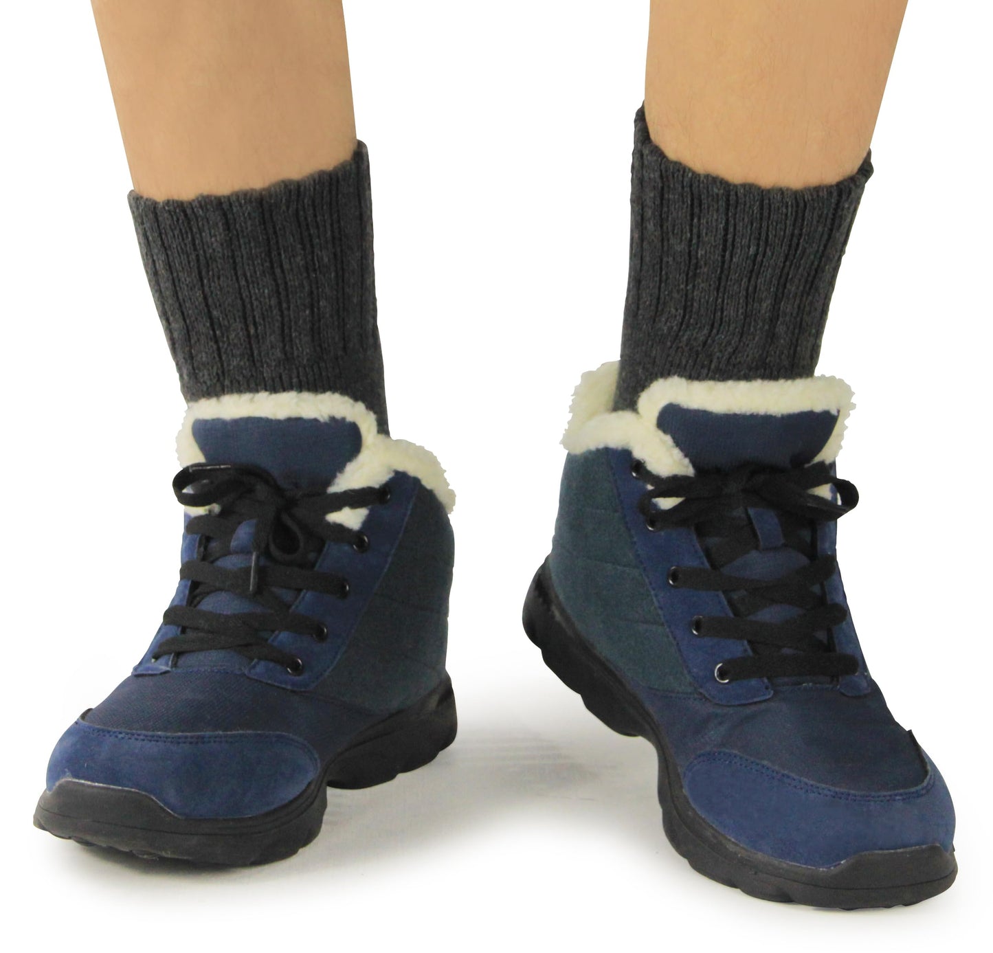 BomKinta Boot Socks for Men - Solid Winter Socks Thick Warm Work Socks Size 7-12
