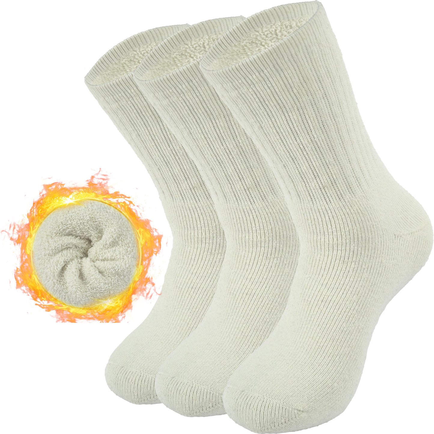 BomKinta Wool Socks for Women - Merino Warm Boot Hiking Socks - Thermal Crew Socks for Winter Outdoor Working Size 5-11