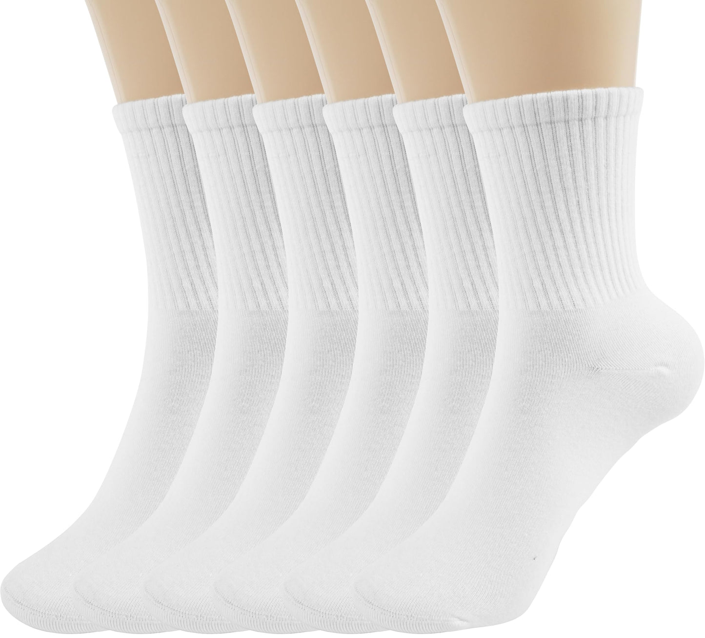 BomKinta Women Casual Calf Socks - Cute Cotton Crew Socks - Thin Soft Above Ankle Socks 6 Pairs Size 5-10