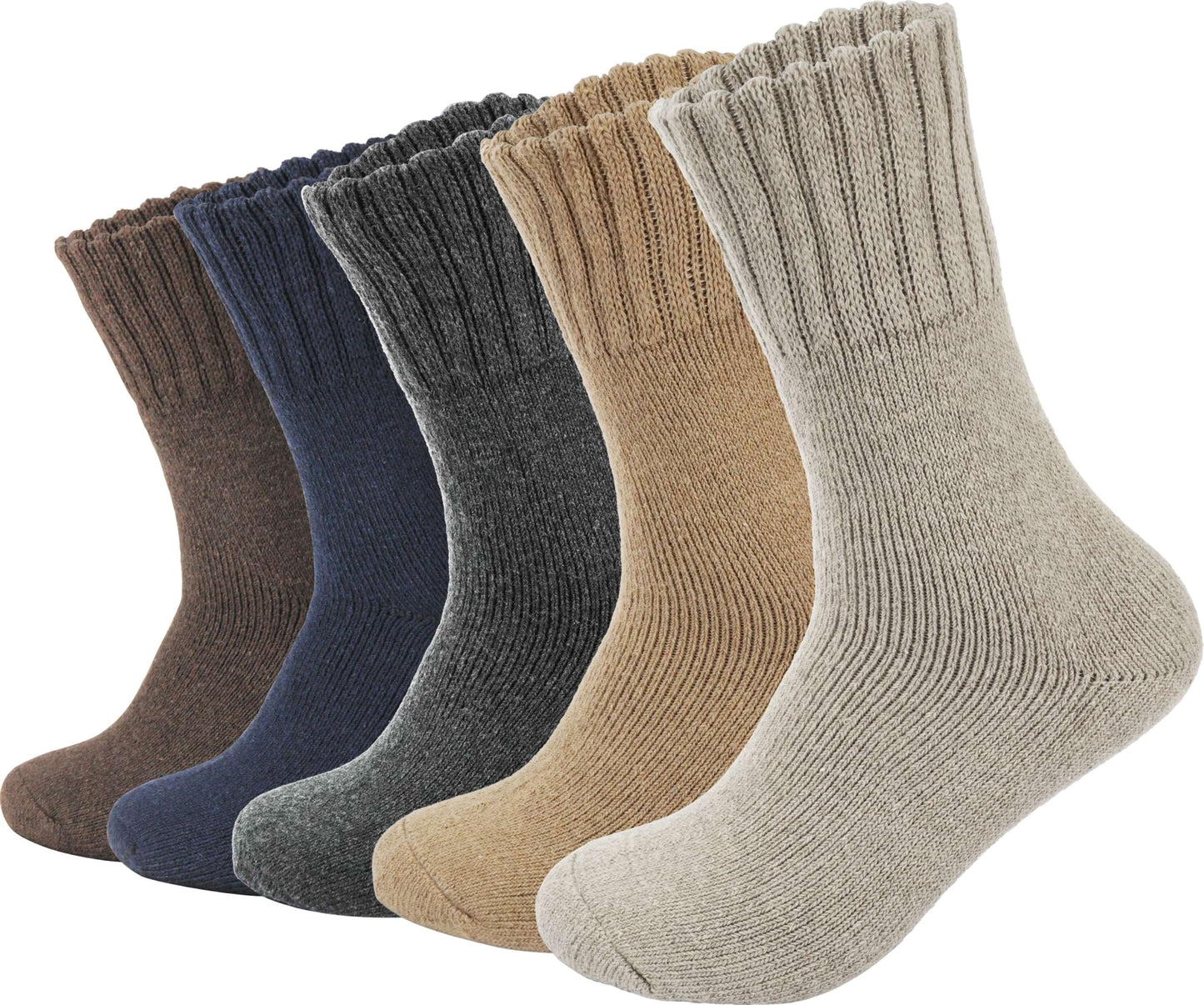 BomKinta Boot Socks for Men - Solid Winter Socks Thick Warm Work Socks Size 7-12