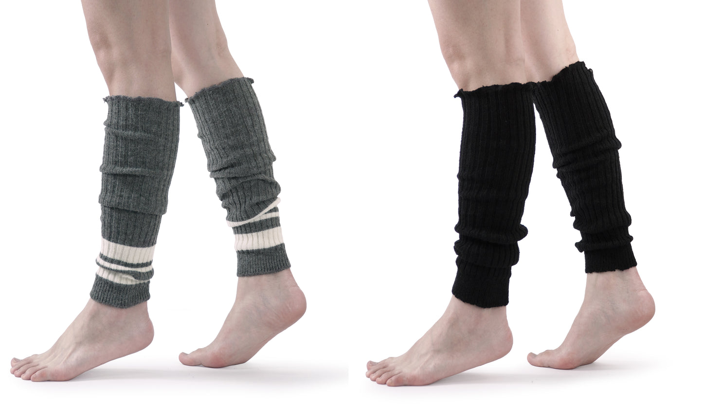 BomKinta Leg Warmers for Women - Soft Fashion Knit Calf Accessories - Cute 80s Ruffle Leg Sleeves for Party Yoga