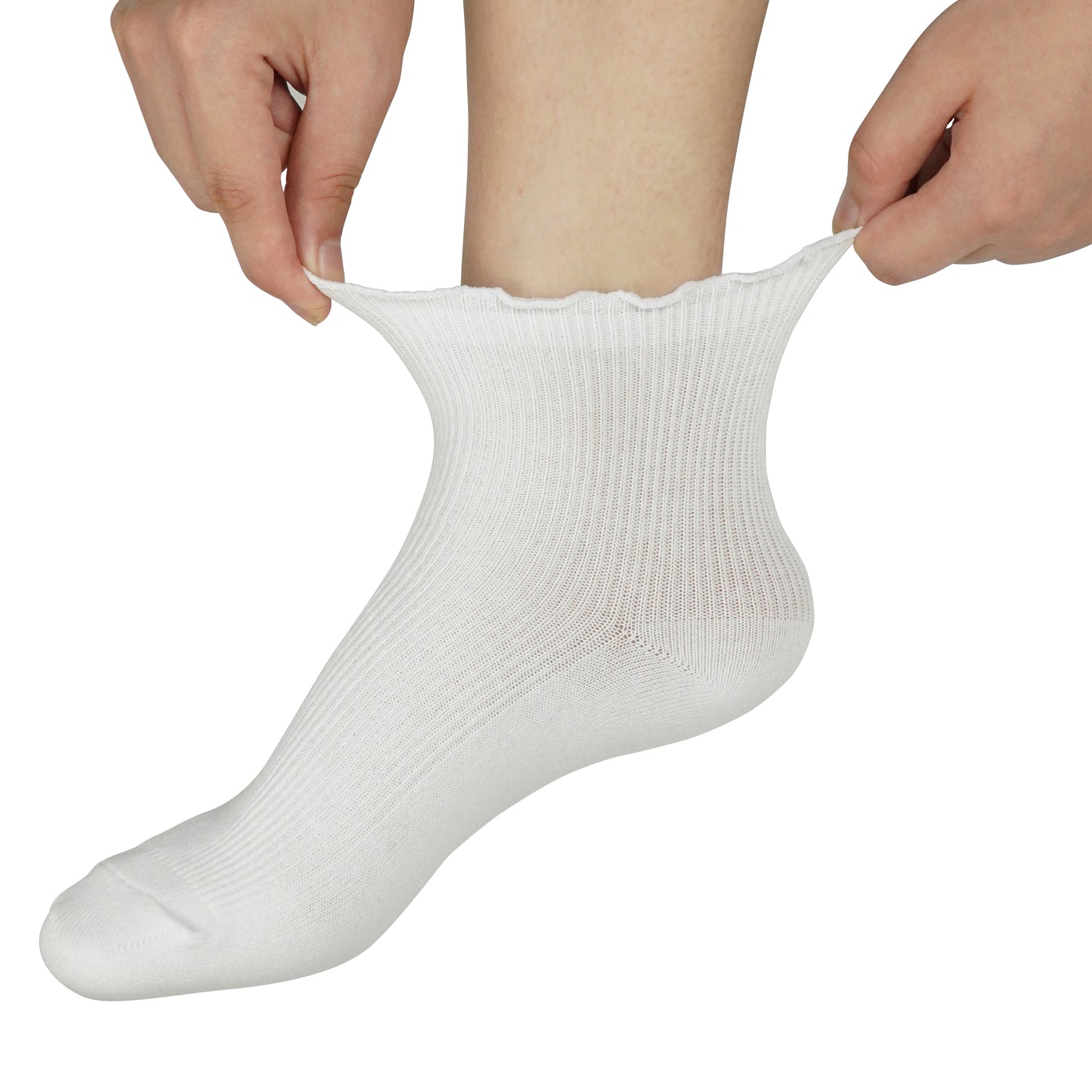 BomKinta Ankle Ruffle Socks Women - Cute Crew Frilly Sock - Low Cut Cotton Socks