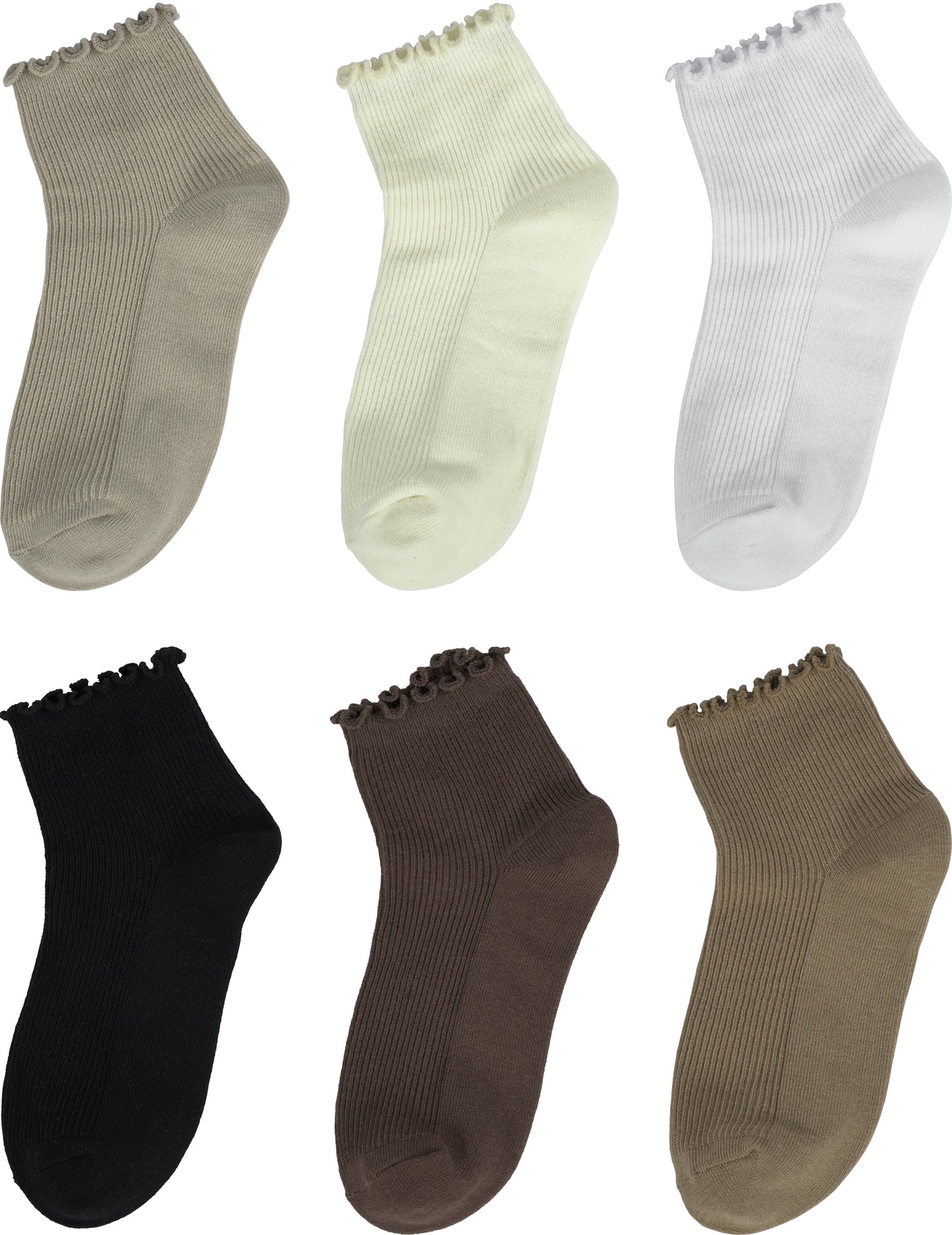 BomKinta Ankle Ruffle Socks Women - Cute Crew Frilly Sock - Low Cut Cotton Socks