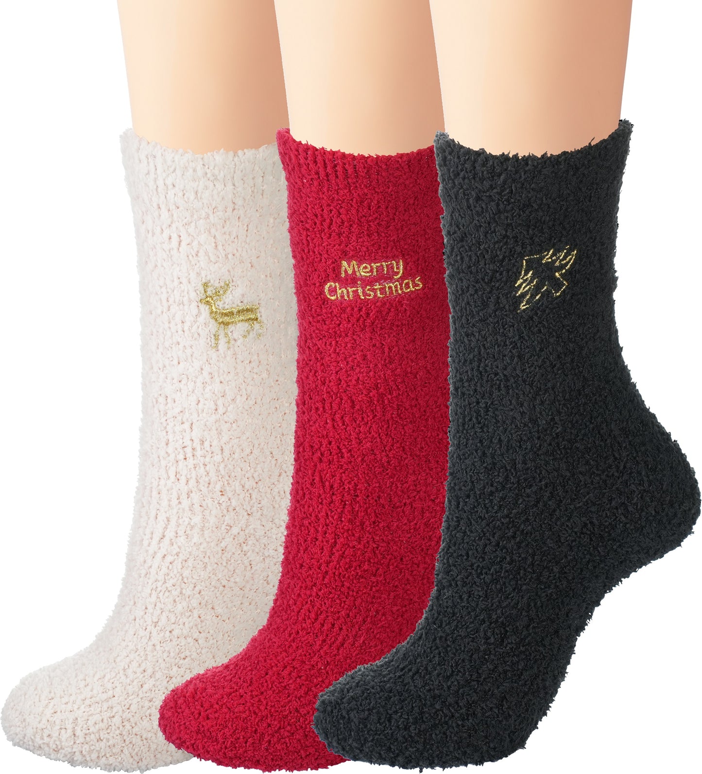 BomKinta Fuzzy Socks Women - Winter House Slipper Sock - Cozy Thick Warm Sleeping Gifts for Women Size 5-10