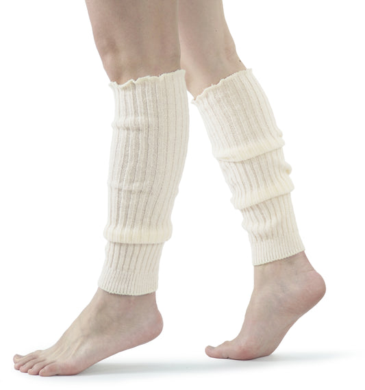 BomKinta Leg Warmers for Women - Soft Fashion Knit Calf Accessories - Cute 80s Ruffle Leg Sleeves for Party Yoga