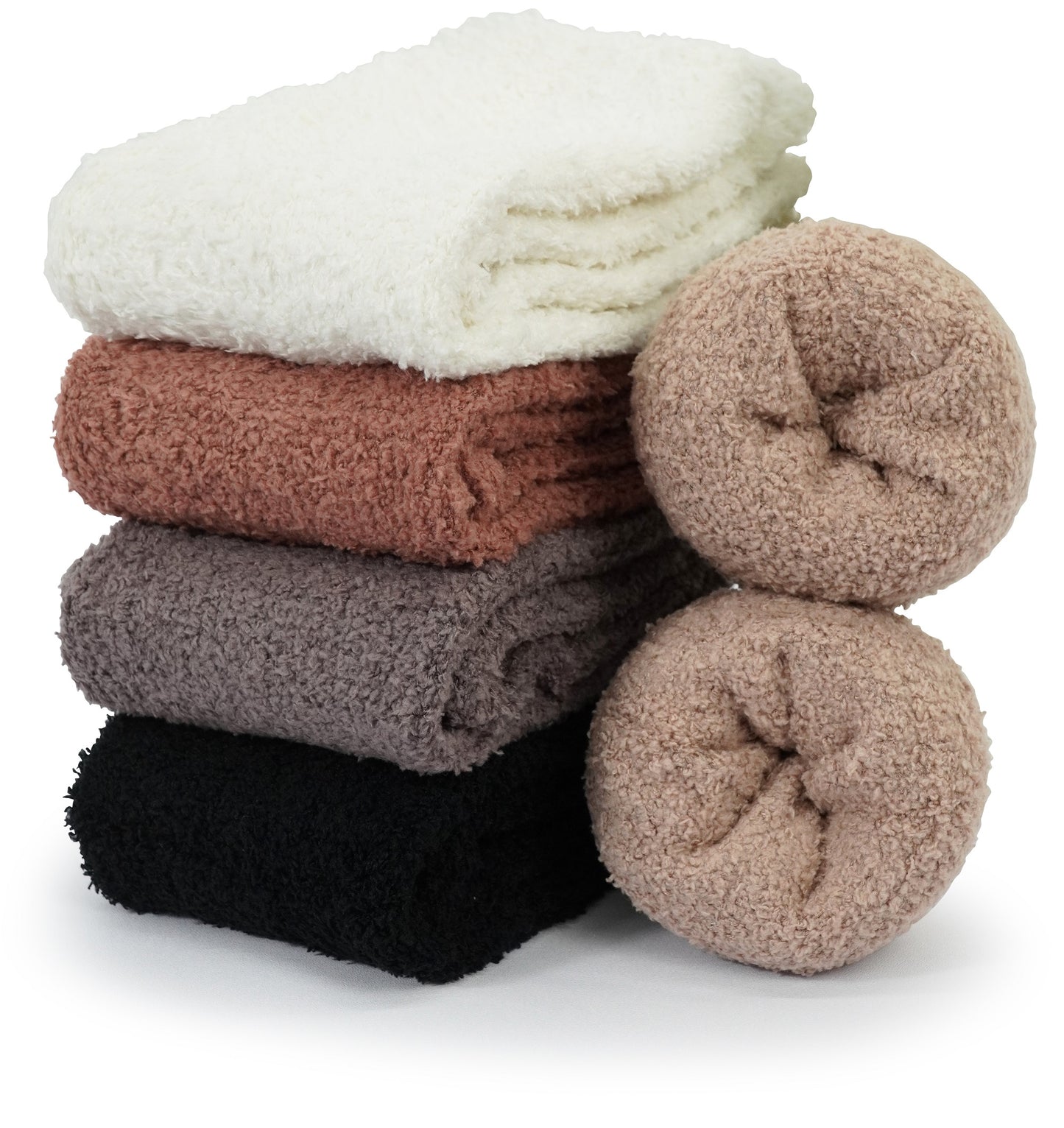 BomKinta Fuzzy Socks Women - Winter House Slipper Sock - Cozy Thick Warm Sleeping Gifts for Women Size 5-10