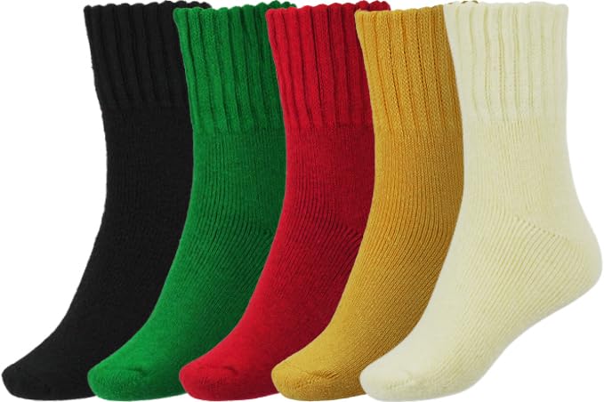 BomKinta Boot Socks for Women Winter Solid Thick Warm Socks Cozy Crew Socks Christmas Gift